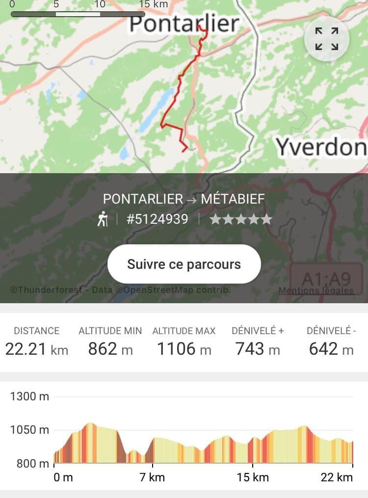 RunKif's tweet photo. Bonjour à tous . Voilà la 1ère étape du #defi2022 qui nous attend le 15 juillet. Au programme 22km et je 743 D+, une belle mise en train . Étape 1/4. https://t.co/kt0fRedZpt