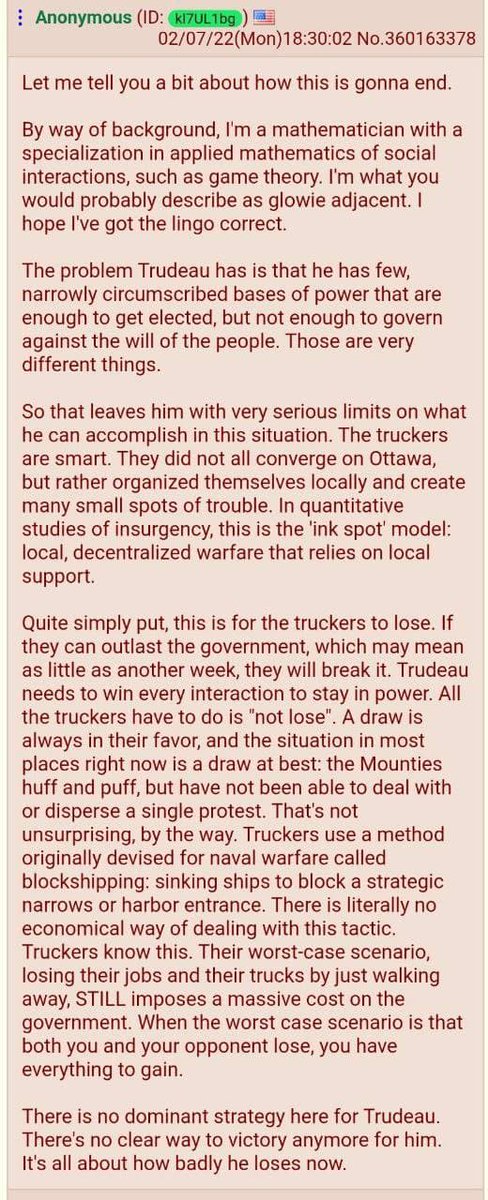 'Truckers use a method originally devised for naval warfare called blockshipping: sinking ships to block strategic narrows or harbor entrance.'