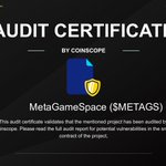Image for the Tweet beginning: We just finished auditing @MetaGameSpace Check