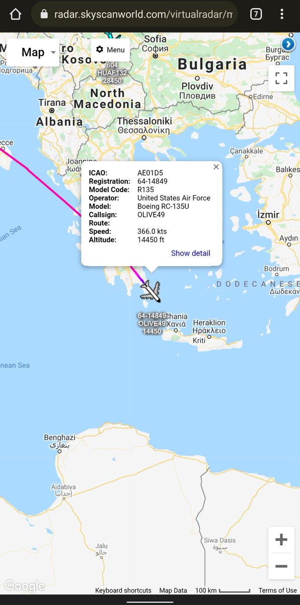 scan_sky's tweet photo. #OLIVE49 - RC-135U 🦈

Inbound To Souda Bay 🇬🇷

The RC-135U Collects Tech Int On Adversary Radar Emitter Systems.

The Data Is Then Used To Develop New Or Upgraded Radar Warning Receivers/Jammers/Decoys/HARMs &amp; Simulators. https://t.co/wgx9bXVXY1