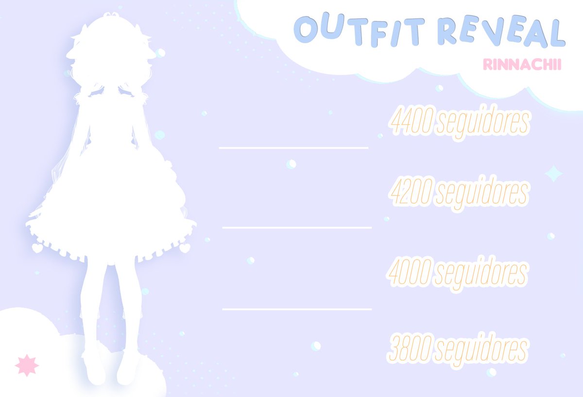 Rinnachii's tweet photo. ¿Están listos? 👀

¡Ayúdame a revelar mi nuevo outfit antes del estreno este 30 de abril! ✨💎

RT y 💙 SE APRECIAN (∪ ◡ ∪)

--------------------------------------
🔴Twitch: https://t.co/Gge9C6TeV3
🔴YouTube: https://t.co/ydSlLufVjQ
🔴Discord: https://t.co/TvuBGE5a3b https://t.co/hiFHhUypOA