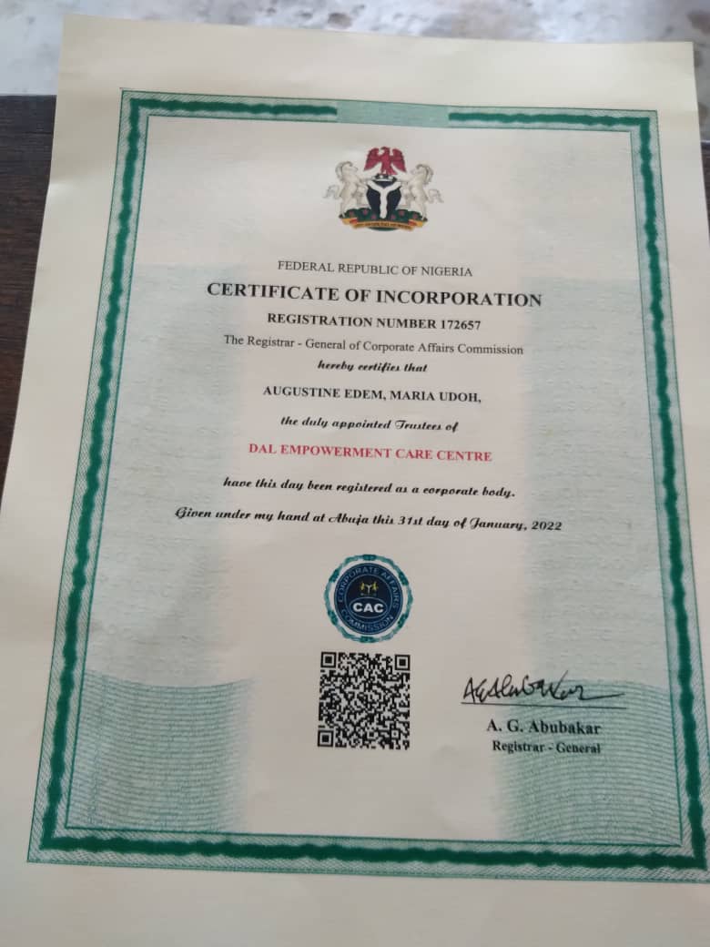 AItiat's tweet photo. Approved certification for operation for DAL empowerment care centre in Abak of Akwa Ibom State in Nigeria.
002348025592772 or 002348037311269 https://t.co/o9rRrPEidK