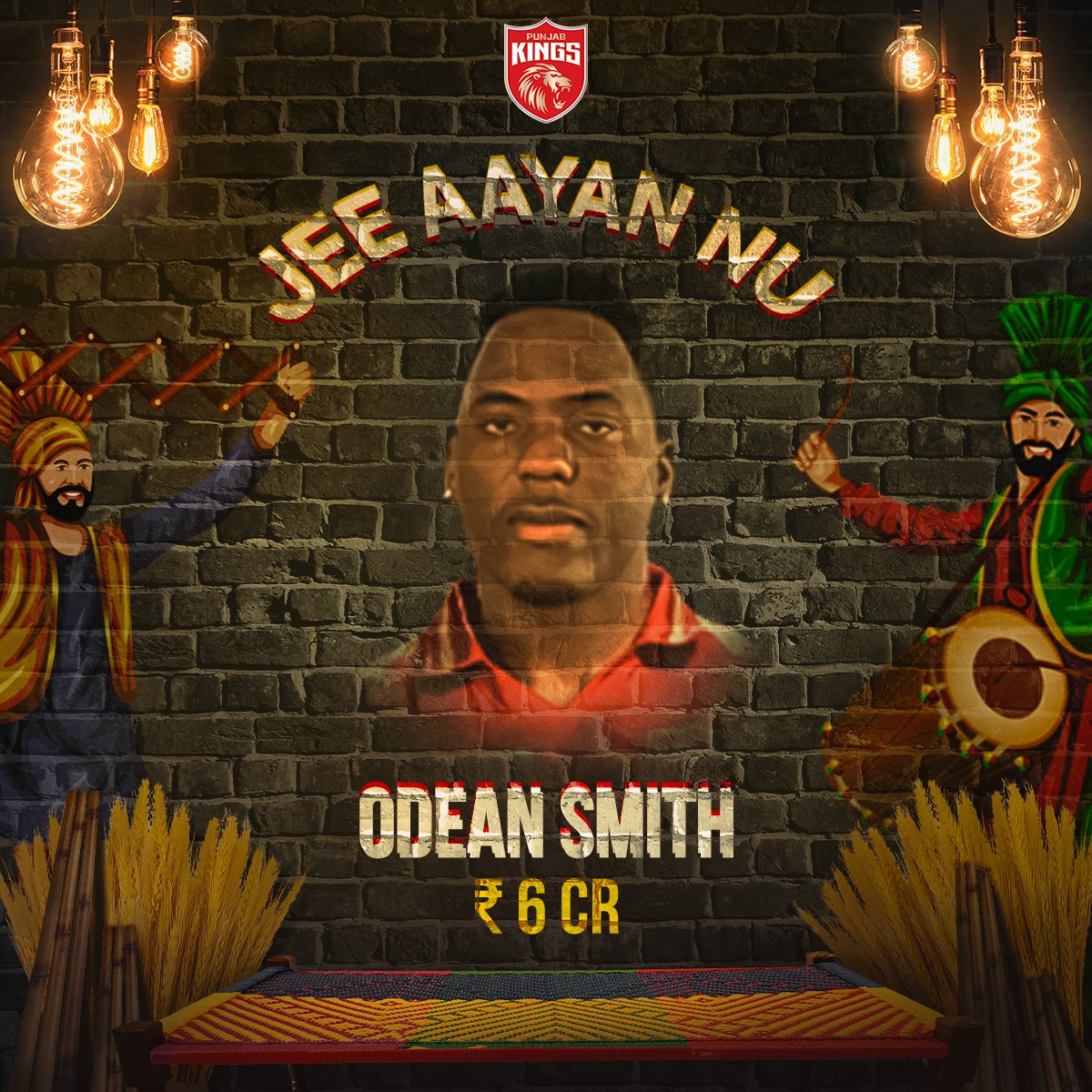 Welcome to the den, Odean! 😍

#IPLAuction #SaddaPunjab #PunjabKings #TATAIPLAuction