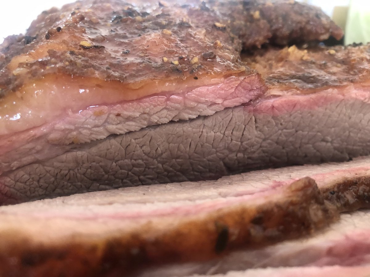 chrishofmeyr's tweet photo. 8 hour brisket in the new smoker #ratemybraai https://t.co/APntWirCB2