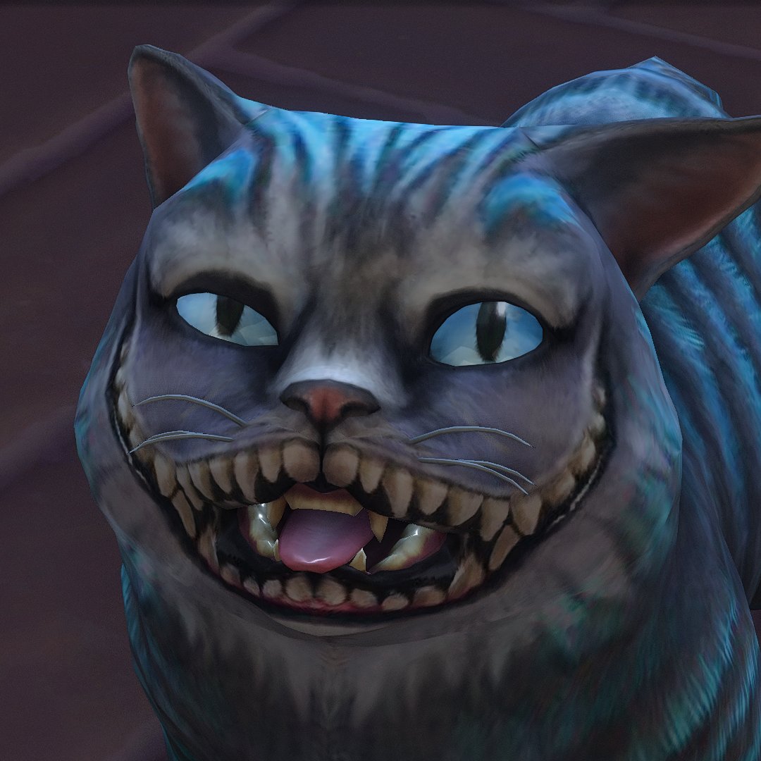 I can't get over this Screenshot of the Cheshire Cat i painted.
