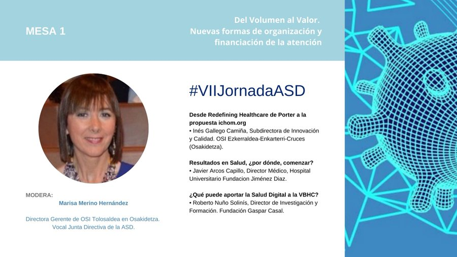 jaime_delbarrio's tweet photo. #VIIJornadaASD org. x la @ASaludDigital la 1ª Mesa “Del volumen al valor. Nuevas formas de organización y financiación de la atención” moderada x @MarisaMerinoH
📅15 febrero 
⏰9:45 - 11:00
📍Presencial en @EY_Spain Madrid y online 
Inscripción gratuita: https://t.co/thQt1qW4YG https://t.co/FDKNDsBmsy