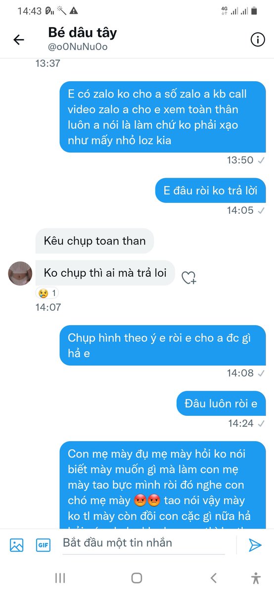 Bay1Trong's tweet photo. Các bạn nam coi chừng bị lừa nhé. Hỏi thì ko trả lời như này chỉ có là gây giả gái chứ gì nữa https://t.co/makJpBWU4Z