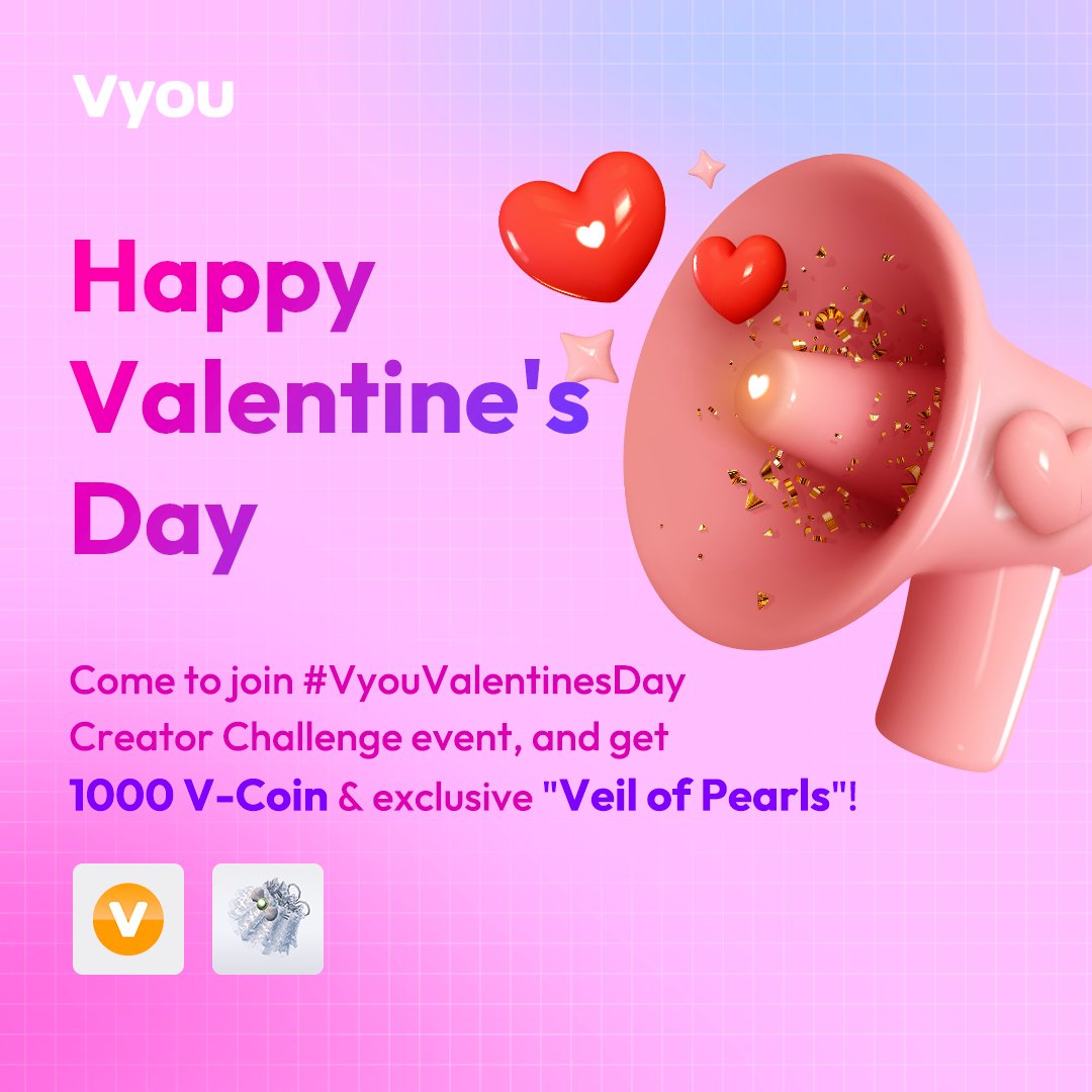 Vyou_Official's tweet photo. It's Valentine's Day Tomorrow💌💌💌
Only 2 days left to join #VyouValentinesDay, and win BIG Rewards💗 https://t.co/plQ5F5BgBs
