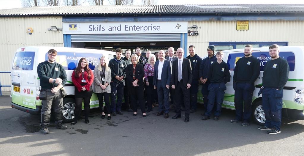 patmcfaddenmp's tweet photo. I really enjoyed meeting ⁦@WolvesHomes⁩ apprentices this weekend.  So many great young people training to be electricians, plumbers and joiners.  Great skills that will make a difference and ensure good work in the future.  #apprenticeshipsweek https://t.co/rBQf4JgZ1K
