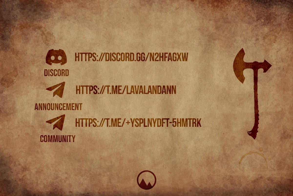 LavaLandGame's tweet photo. Our official social media links.

Discord: https://t.co/Y6vhATzwfG 
Telegram Announcement: https://t.co/7c2h84Kz0H 
Telegram Community: https://t.co/lC9lDGKi2T

#NFT #NFTS #P2E #METAVERSE  #GAMEFI #LAVALAND https://t.co/izSgnkPd54