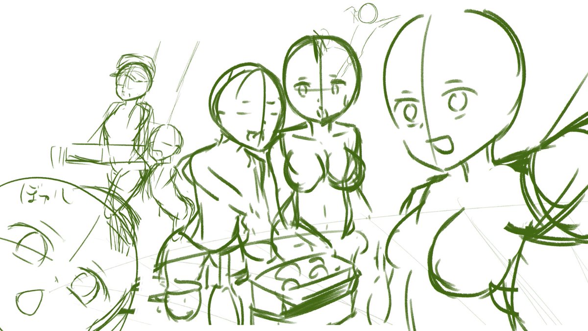 [絵描きあるある]
ラフ描いてると、たまにやべー奴出てくる 