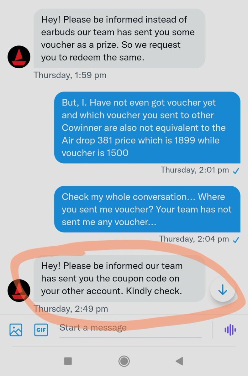 vishalmalavya's tweet photo. @BobbleKeyboard @RockWithboAt @RockWithboAt Admin is big time Voucher #Ch0r.
There is no use to Play In contest,
He is habitual Gratification #Ch0r.
Even if you win they provide you Voucher codes instead of prize, most probably 1 out of 4 is used and then pass the time to blame on winner & finally blocked. https://t.co/wNpoBY9Btl
