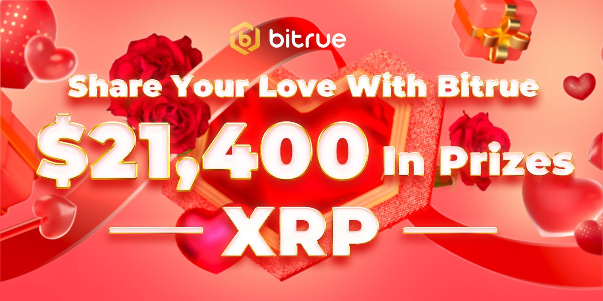 BitrueOfficial's tweet photo. The #BitrueValentines Day giveaway is coming! For 1 day we'll be giving away $21,400 in prizes for $XRP. Start collecting tickets RIGHT NOW and be ready for when the draws start on Monday, February 14th. Get started @ https://t.co/12njWFiH6q https://t.co/ej4eXj1sMe