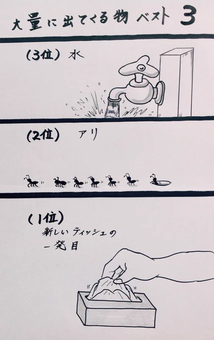マンガ なんでもベスト3 