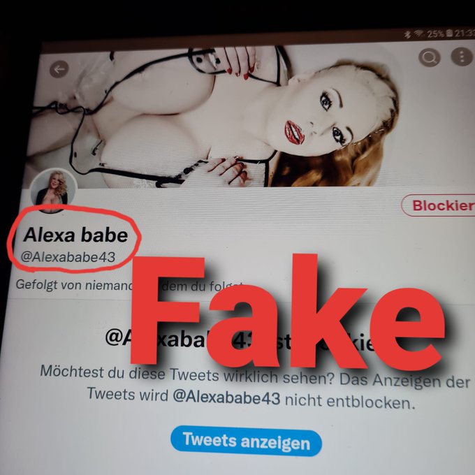 A new fake account….. attention ? https://t.co/vVCtytHDYn