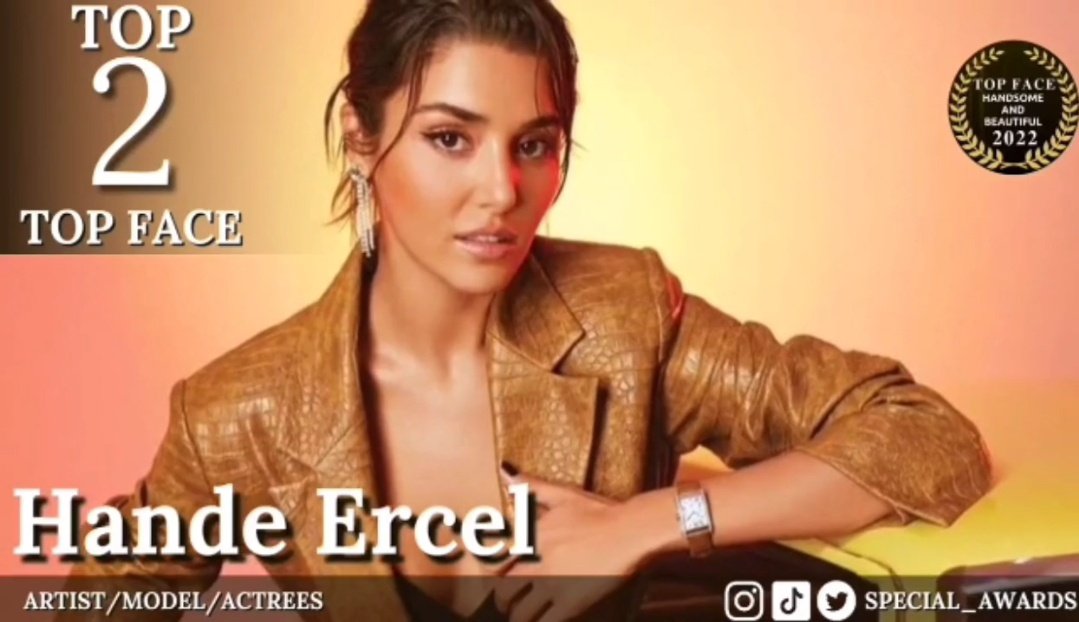 Special Awards tarafından düzenlenen "Top Face Handsome and Beautiful 2022'de zirvenin sahibi yakışıklı oyuncu #KeremBürsin oldu. Kadınlarda ise #HandeErçel zirvede!