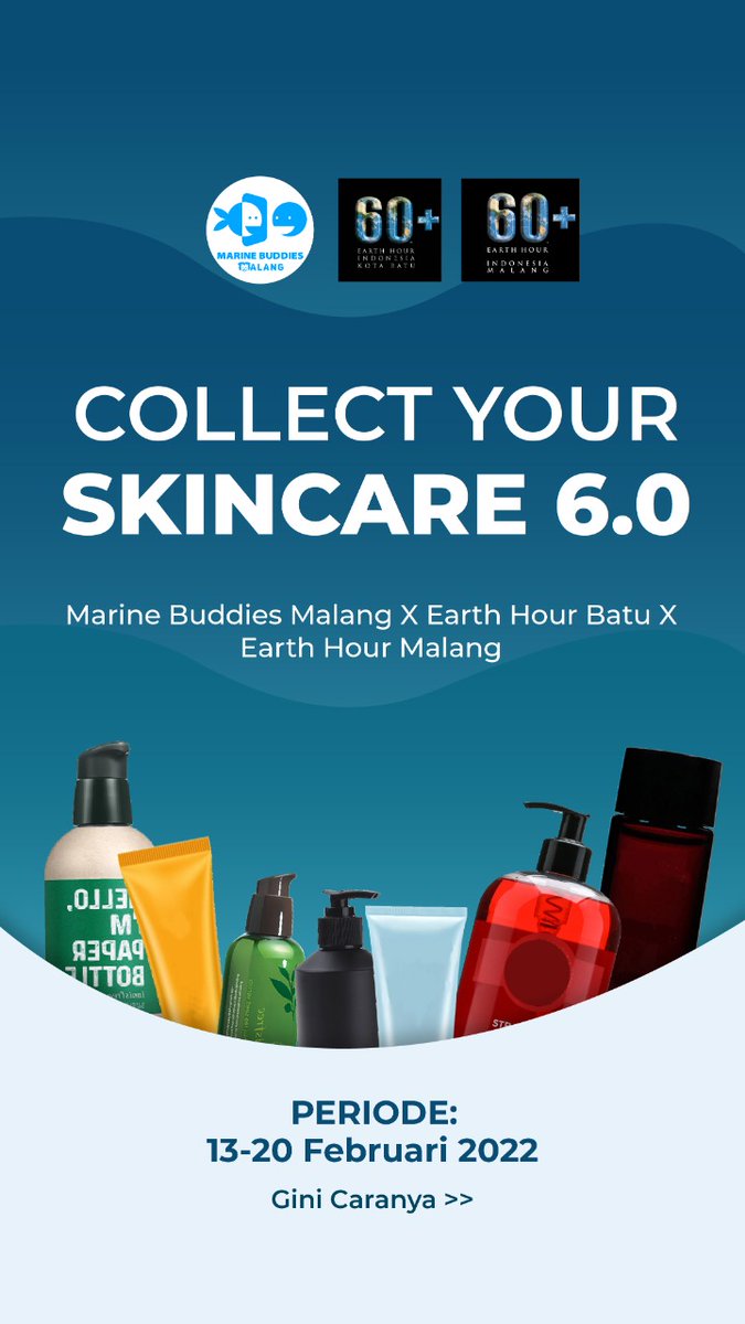 marbudmlg's tweet photo. [Collect Your Skincare 6.0] 
Hi, Buddies! 
Untuk memperingati Hari Peduli Sampah Nasional pada tgl 21 Februari 2022, program CYS batch 6.0 sudah kami buka. Udah pada nungguin ya? CYS kali ini Marine Buddies Malang berkolaborasi dengan @EHKotaBatu  dan @EHMalang https://t.co/nISkcJ4UdK