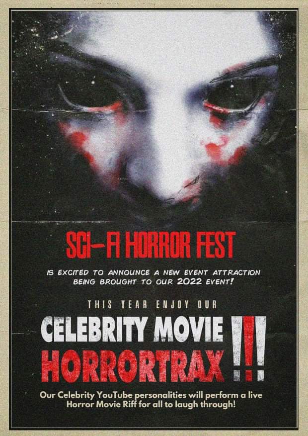 SCI-FI HORROR FEST is proud and excited to introduce a new fun and unique attraction for you to enjoy!!
#horrortrax #movieriff #horrormovies #celebrity #celebrityriffing #LIVEMOVIE #horrorcommunity #horrorfan #Youtube #youtubechannel #contentcreator #youtubecontent