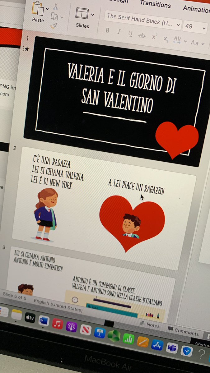 Prepping tomorrow’s CI Valentines Day story! @LindenLanguages #CI #Italian #WLStory #ValentinesDayStory