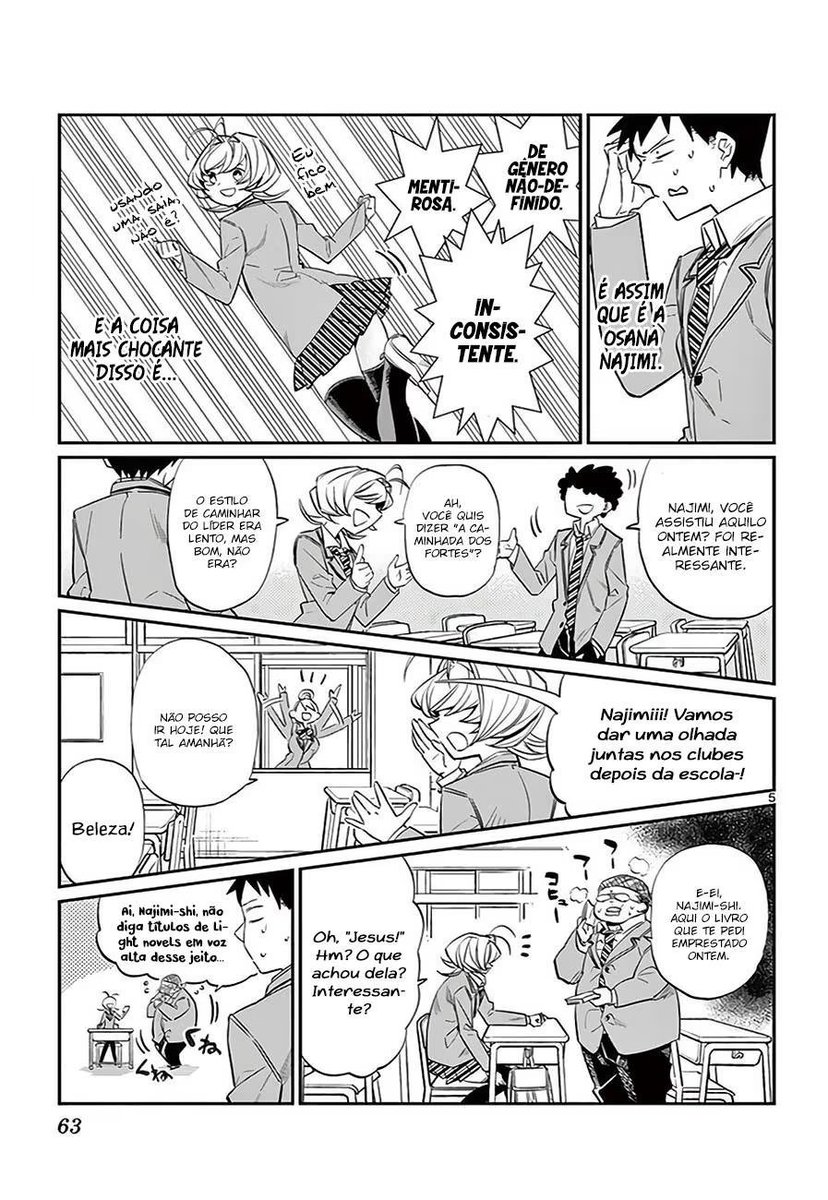 dailyenby's tweet photo. — Durante o anime, Najimi muitas vezes causa confusão por nunca especificar seu gênero, como por exemplo, ter dito várias vezes ser de outros gêneros, sendo inicialmente apresentade como uma garota e confundindo o Tadano, que o conheceu como um garoto no fundamental + https://t.co/k35nfEhRVh