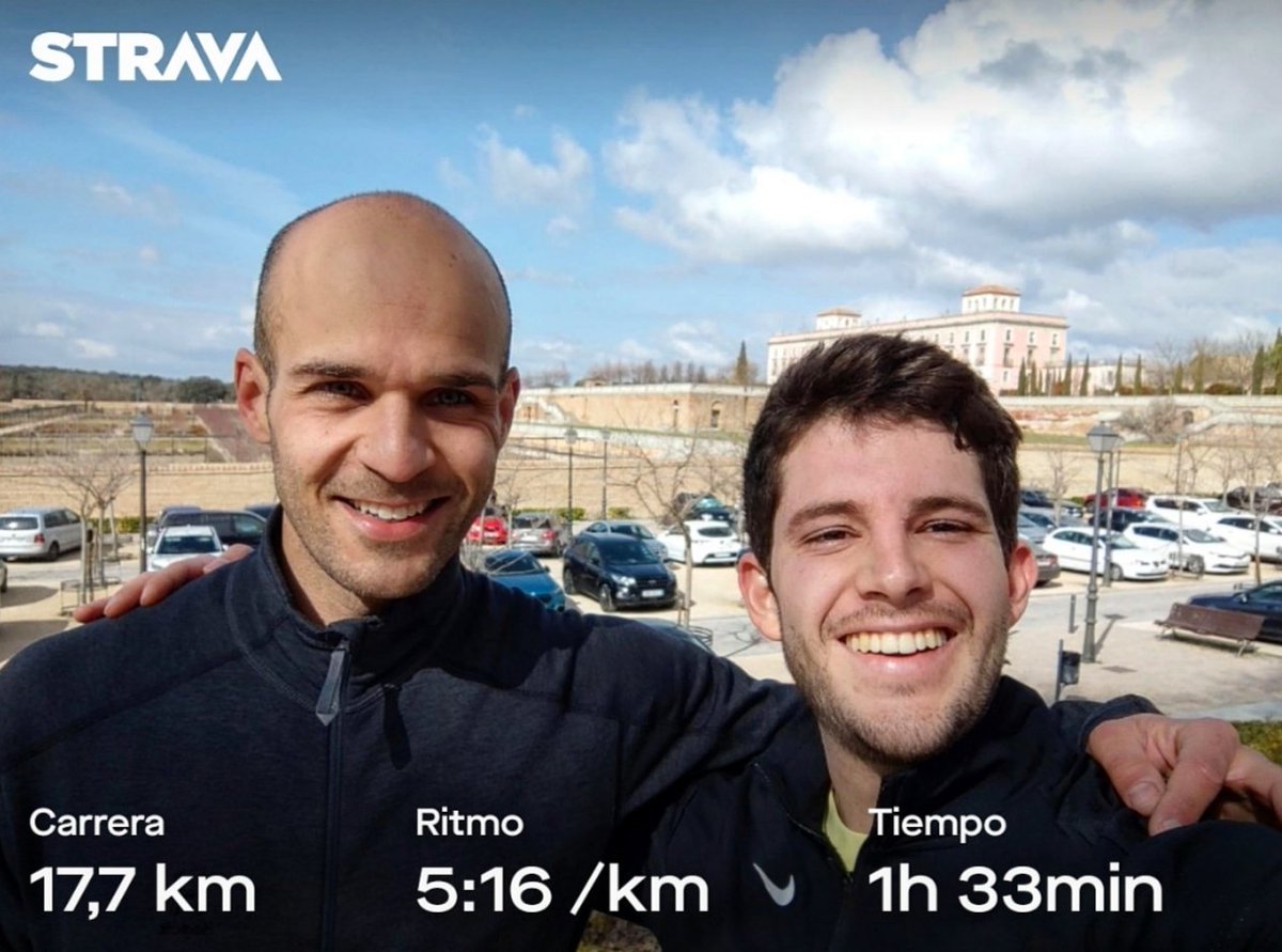 jocabreramontes's tweet photo. Aprovechamos el fin de semana sin guardia para seguir preparando la media maratón de Madrid @RNRmadmaraton con tirada larga de finde junto al neurocirujano más en forma del país 😜💪🏻 #TeamFJD #MédicosDeportistas https://t.co/8gYSiNIcWB