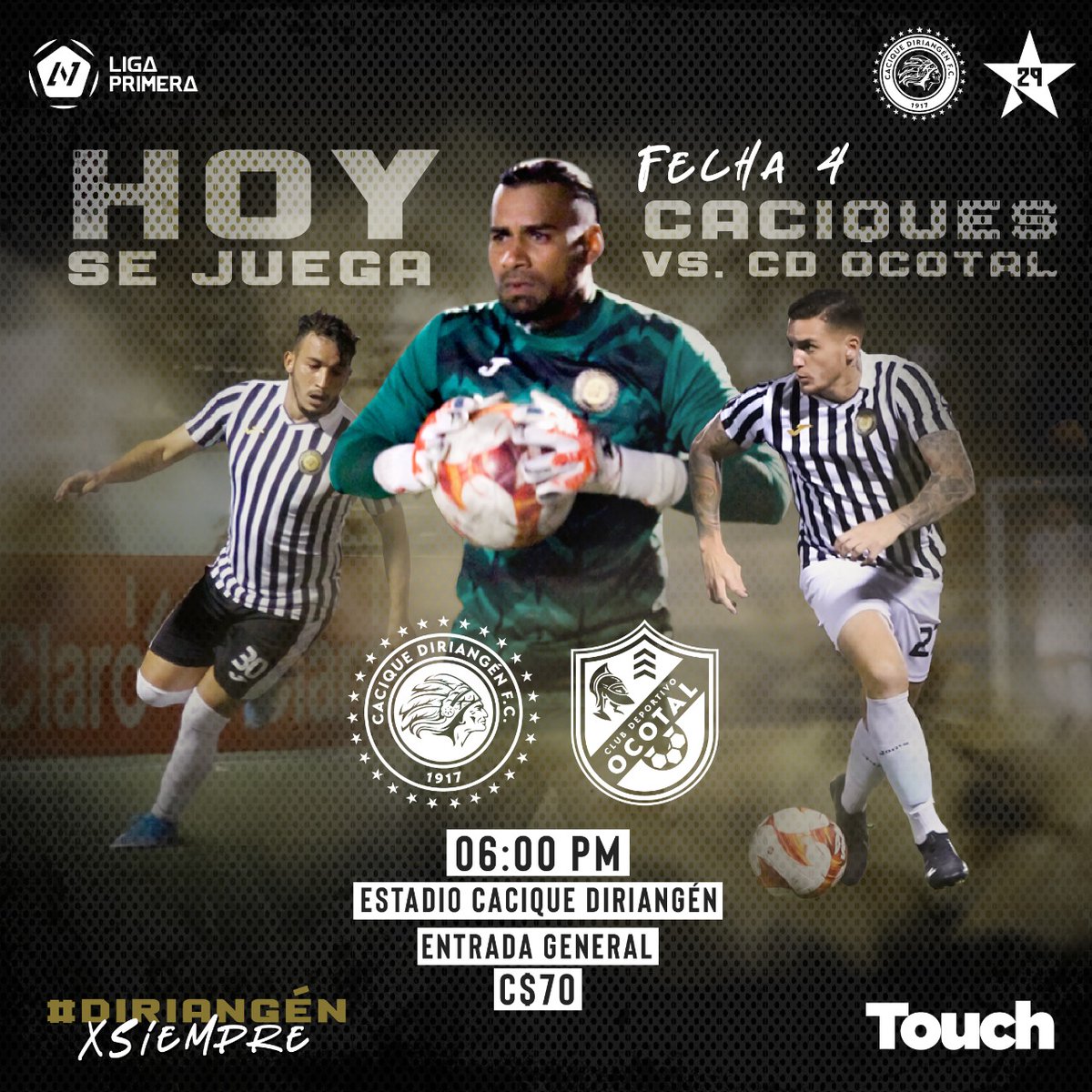 Diriangen_FC's tweet photo. ⚽ ¡HOY JUEGA DIRIANGÉN! ⚽
➡️ Presentado por #TouchGaming 🎮.
¡LOS ESPERAMOS EN CASA!
🆚 @deportivocotal
⏰ 6:00 PM
🏟️ Estadio Cacique
🎫 C$70 General
#DiriangénXSiempre 🤍🖤 https://t.co/picQOKzGfk