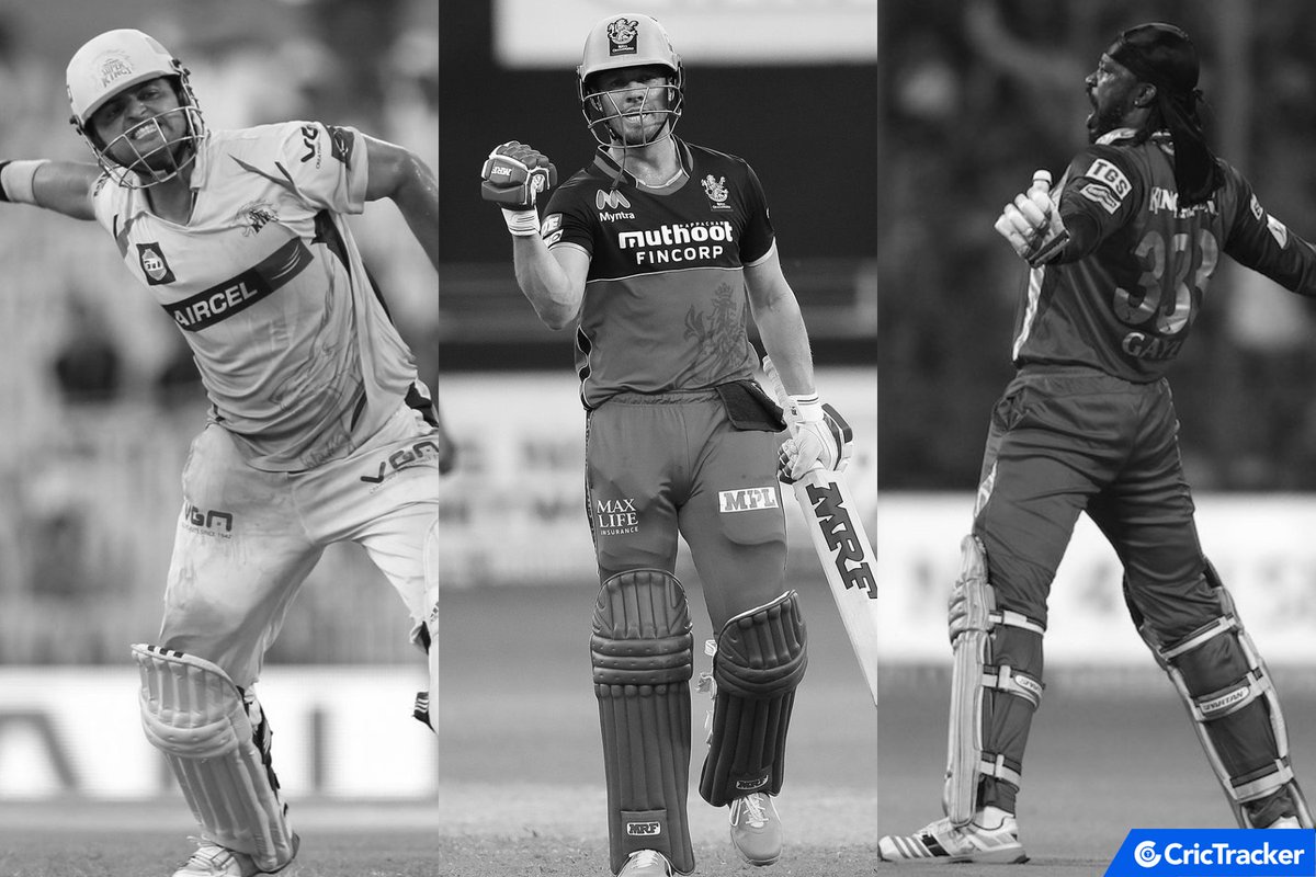 Cricketracker's tweet photo. Mr IPL @ImRaina 
Mr 360 @ABdeVilliers17 
Universe Boss @henrygayle 

We all will miss you in #IPL2022💔 https://t.co/dwFW3U8yhl