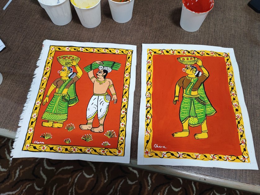 The best way to find yourself is to lose yourself in painting. 
Cheriyal scroll painting. Folk art of Hyderabad. <a href="/Mcrhrdi/">MCRHRD institute</a>