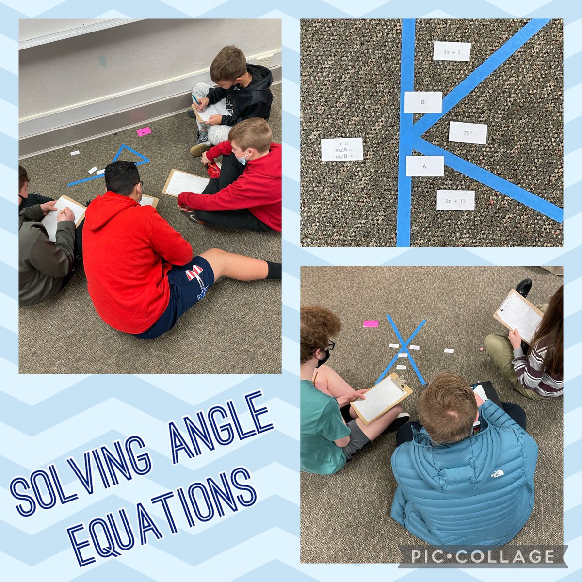 mathy_mccall's tweet photo. Funny how making a worksheet more interactive sparks so many more discussions. The kiddos were loving solving these floor angles. @WeAreNLCS @BMSCutters #MakeLearningEngaging https://t.co/O6EsZrQlS1