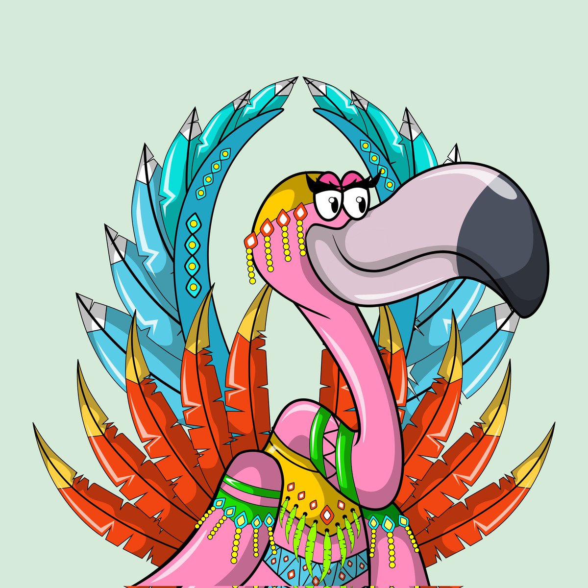 TroySamuelLogan's tweet photo. 1 to 4 of 22 from the DRESSTOFETE Flamingo collection, celebrating carnival/carnaval in 2022.

#ethChat #NFT #eth https://t.co/ZfFOSPsM43