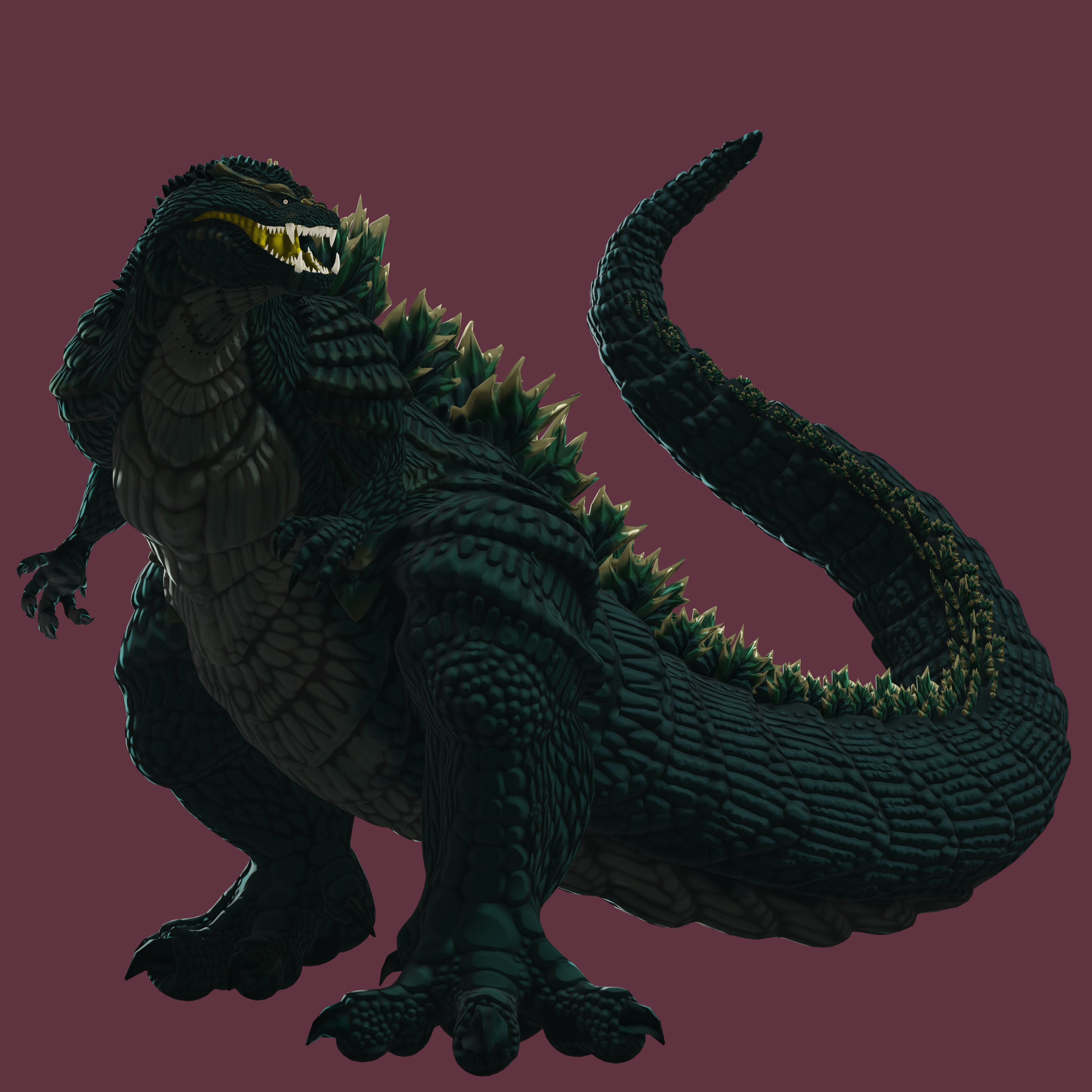 Gobrus on Twitter: "unnamed #Godzilla design complete version render ...