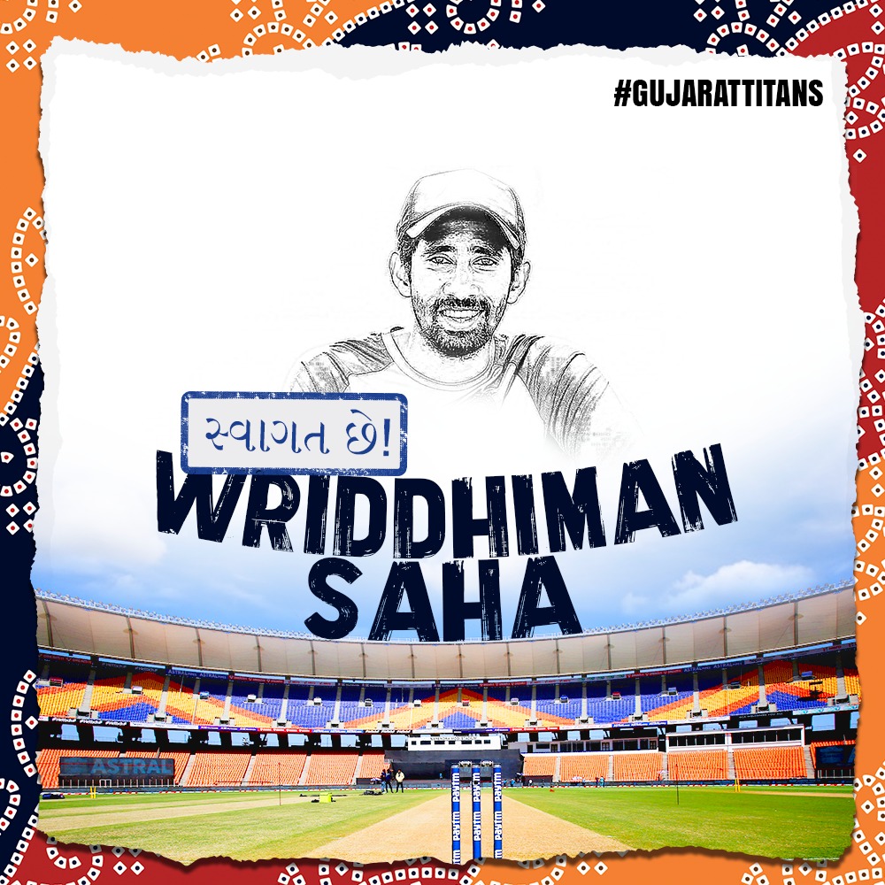 gujarat_titans's tweet photo. Jalebi ne fafda, Wriddhi-ભાઈ aapda!🕺🏼

#IPLAuction #IPLMegaAuction2022 https://t.co/8KNrMG629Y