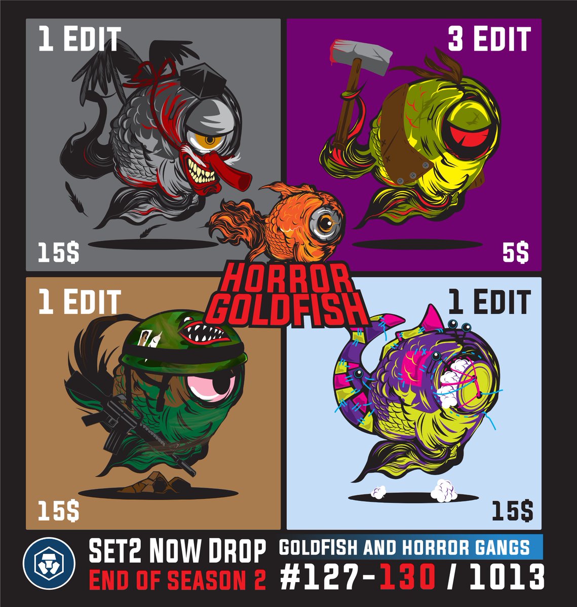 ⭐️New Drop 127-130 "S2" has ended⭐️
🙏*Thank you for all your support*🙏
crypto.com/nft/collection…

#Cryptoart #Cryptocomnft #nftcrypto #NFT #NFTCollectors #nftdrop #nftcommunity #NFTJapan  #NFTTHAILAND #nftart #NFTCommunity #CRO   #crofam #FFTB #Cronos #LoadedLions