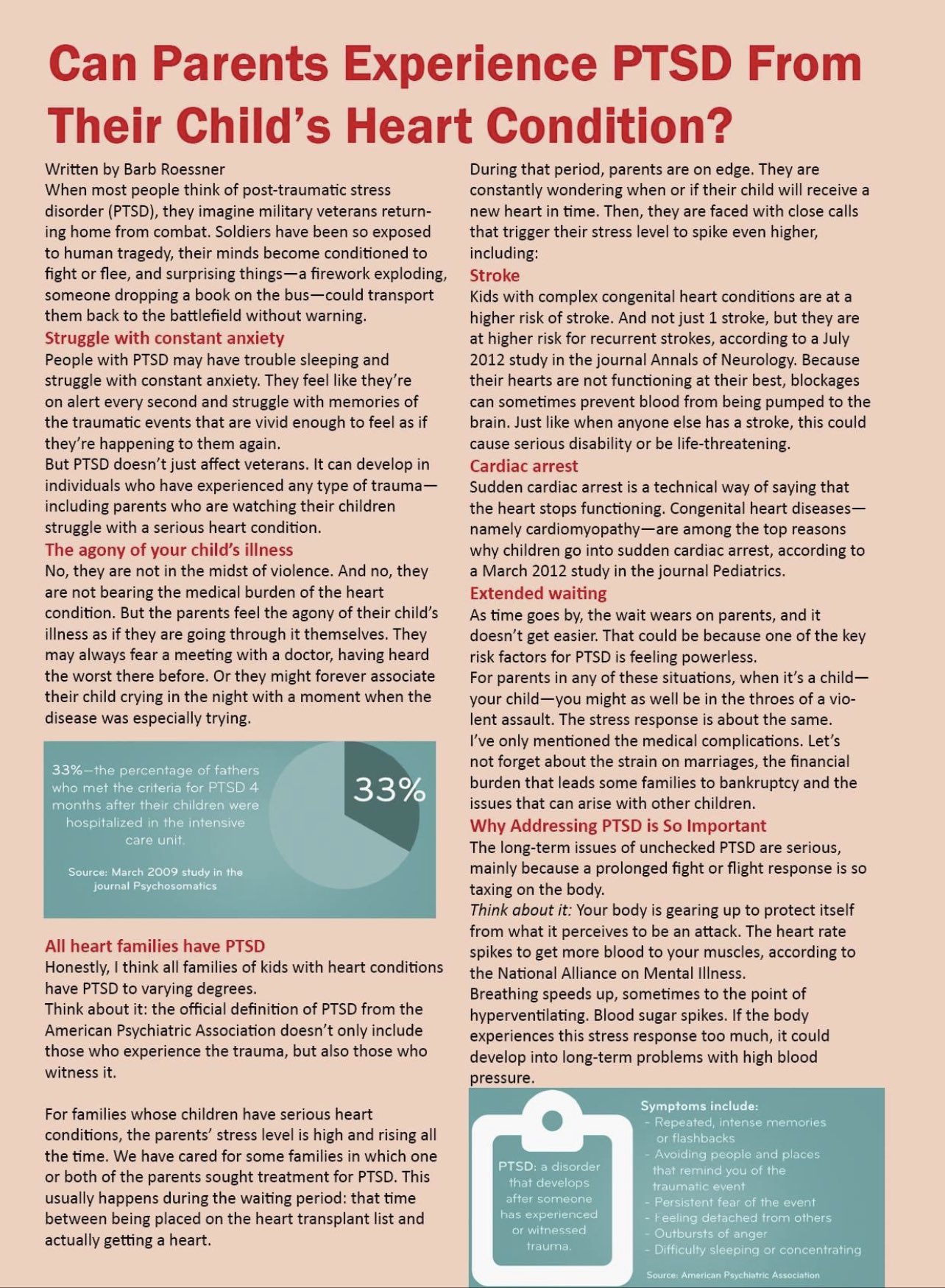 Heartline Can Parents Experience Ptsd From Their Child S Heart Condition Spoiler Yes They Can Article From Summer 16 Heartline Families Newsletter Click Here For A Larger Version T Co Vzt5gby4td Chdawarenessweek Chd