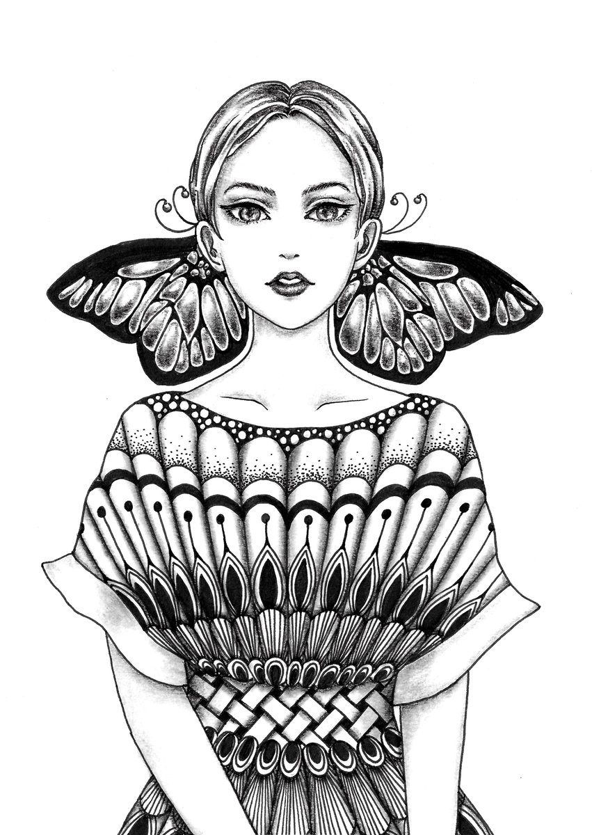 LeonaBugi's tweet photo. 🎨 "Butterfly Lady" - new 1/1 #NFTdrop 

She's arrogant. She looks down on you. Available on @opensea for 0.1 $ETH.

🔗 https://t.co/cmd8R22Bxk

#NFT #NFTs #NFTart #NFTartist #NFTCollection #OpenSeaNFT #WomenInNFTs https://t.co/tXpCRdoQ73