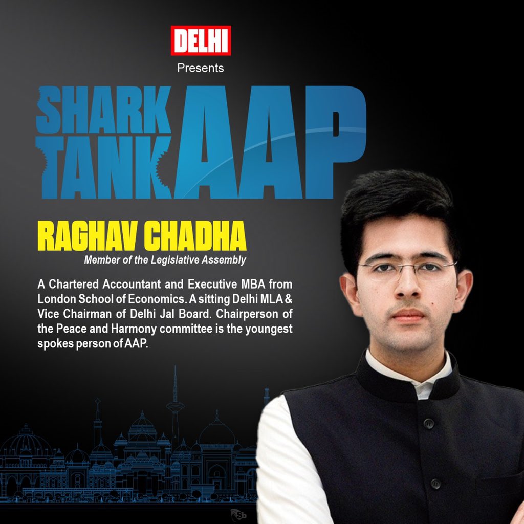 Rahultahiliani9's tweet photo. Young and inspiring @raghav_chadha 
#SharkTankAAP https://t.co/lnqmGvpXCr