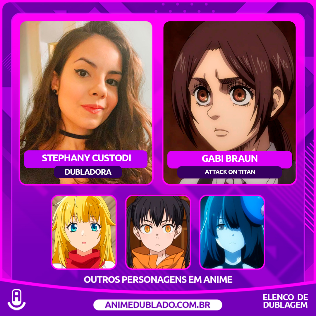 Anime Dublado on X: Stephany Custodi (@stephanycustodi) entra