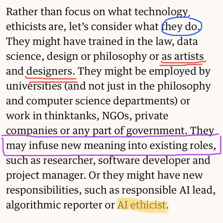 c/o <a href="/guardian/">The Guardian</a> this morning… a piece by Stephanie Hare <a href="/hare_brain/">Dr Stephanie Hare</a> – researcher and broadcaster focused on technology, politics and history. Design / ethics / AI / cross-disciplinary working, it’s all there. Worth a read.