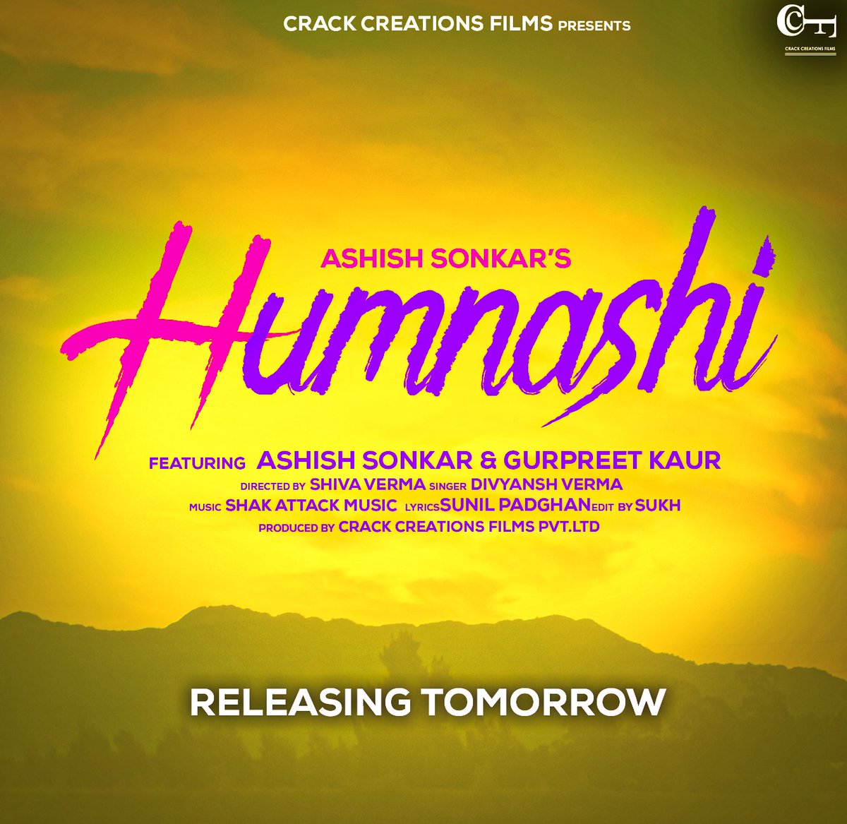 CrackCreations's tweet image. In the Season of Love &amp;amp; Love is an emotion💓 @iamashishsonkar&apos;s new amazing song #Humanshi is dropping Tom, only on @crackcreationsfilms Stay Tuned!!

@iashishsonkar @igurpreetkaurr @dop_shiva661 @shak_attack_music @divyansh_vermaofficial
#romanticsongs #valentinesong #humnashi