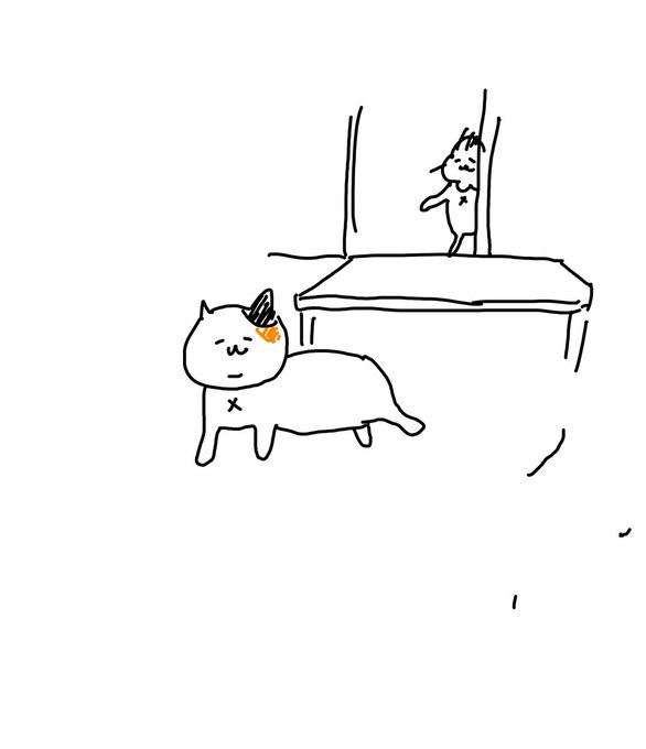 我が庭にフリーのおキャットさまが来訪されたのでしたためておく すぐ帰られた 