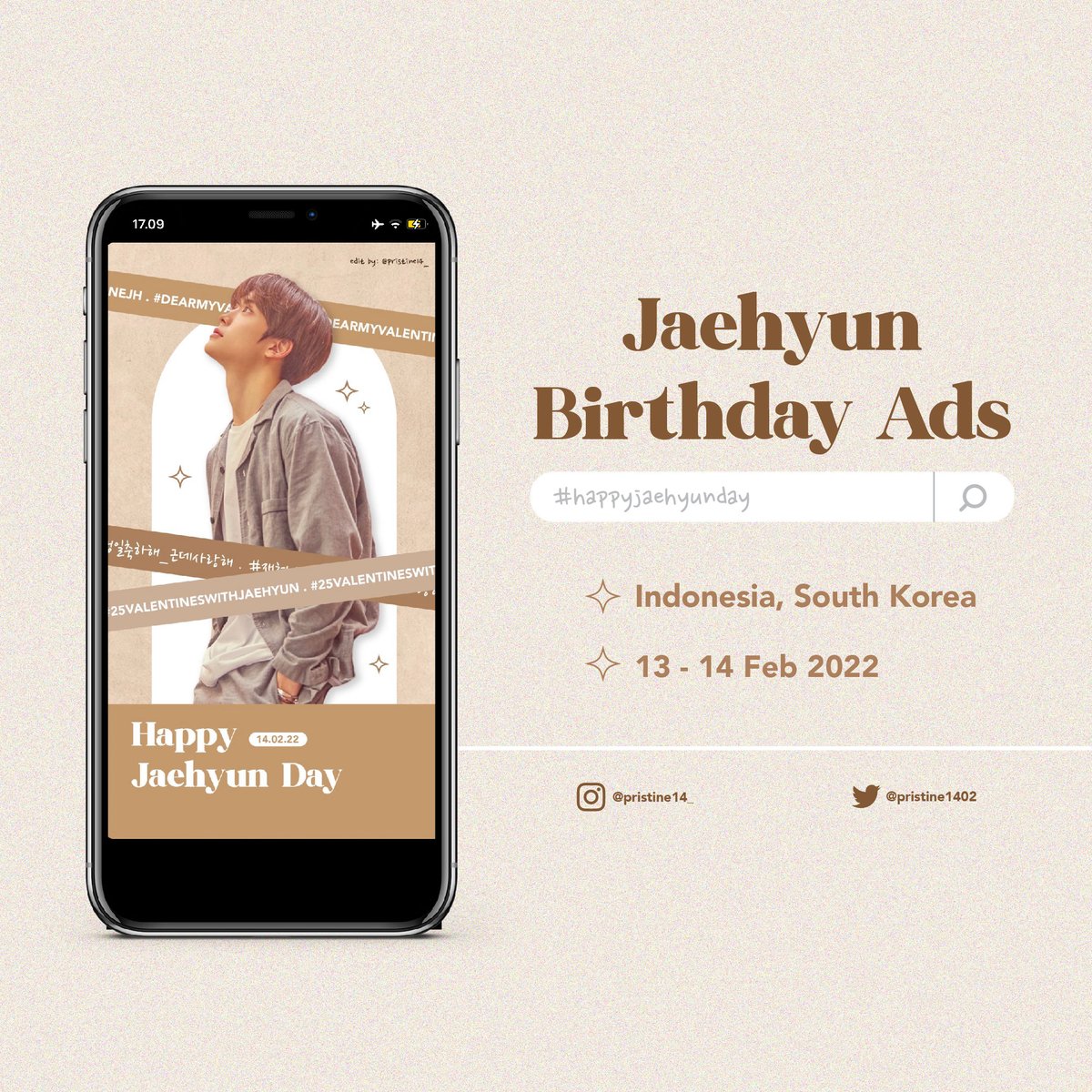 pristine1402's tweet photo. 🍑Jaehyun Birthday Ads🍑

🗓: 13 - 14 February 2022
📍: IDN🇮🇩 &amp; South Korea🇰🇷

kindly tag me on twitter/instagram if you see it!

#25ValentinesWithJaehyun
#HAPPYJAEHYUNDAY 
#재현아_생일축하해_근데사랑해 https://t.co/x5iMn7guH7