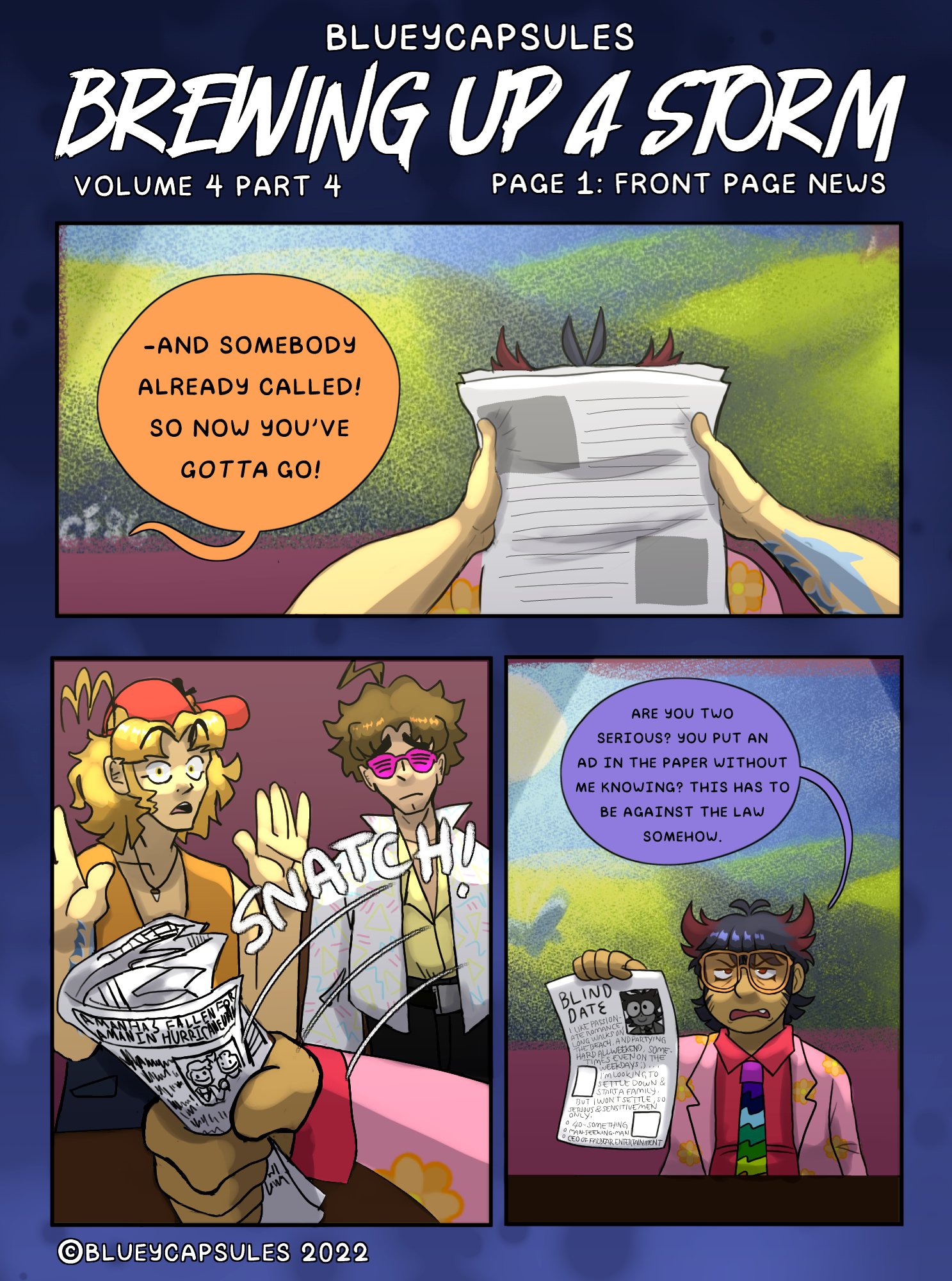Pissy on Game Jolt: I redrew a page from famous FNaF webcomic series  BlueyCapsules Go c