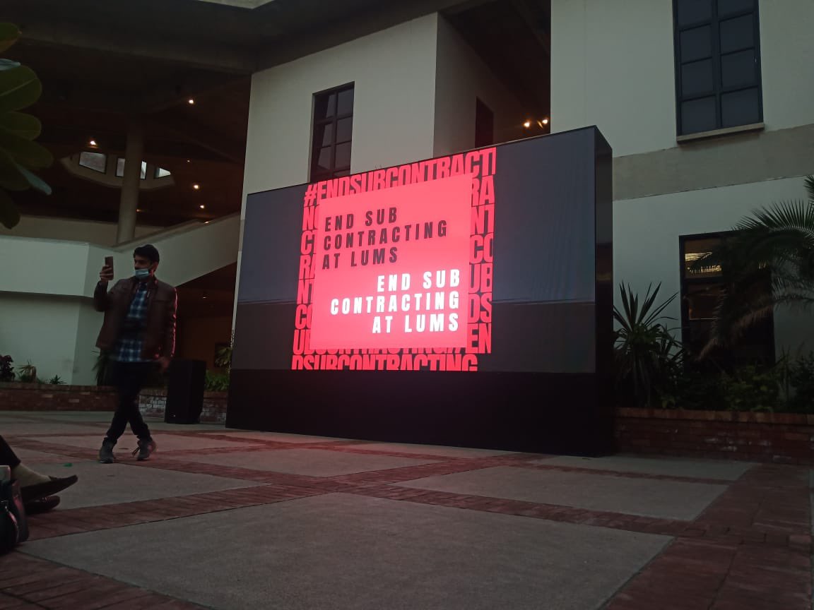 ronajournal's tweet photo. small but powerful wins. #endsubcontractingatLUMS #LUMS https://t.co/cj8DEKjWyX