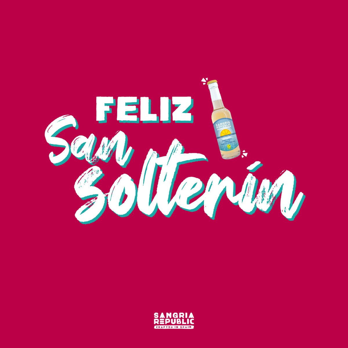¡Feliz #SanSolterín a totos!🎉El amor romántico no es para nosotros… solo le juraremos lealtad eterna a una cosa 🥳 ¡LA FIESTA! Celebra tu soltería con una #SangríaRepublic (o las que te apetezcan 😏) y bloquea a esas cuentas de parejas perfectas que provocan diabetes…