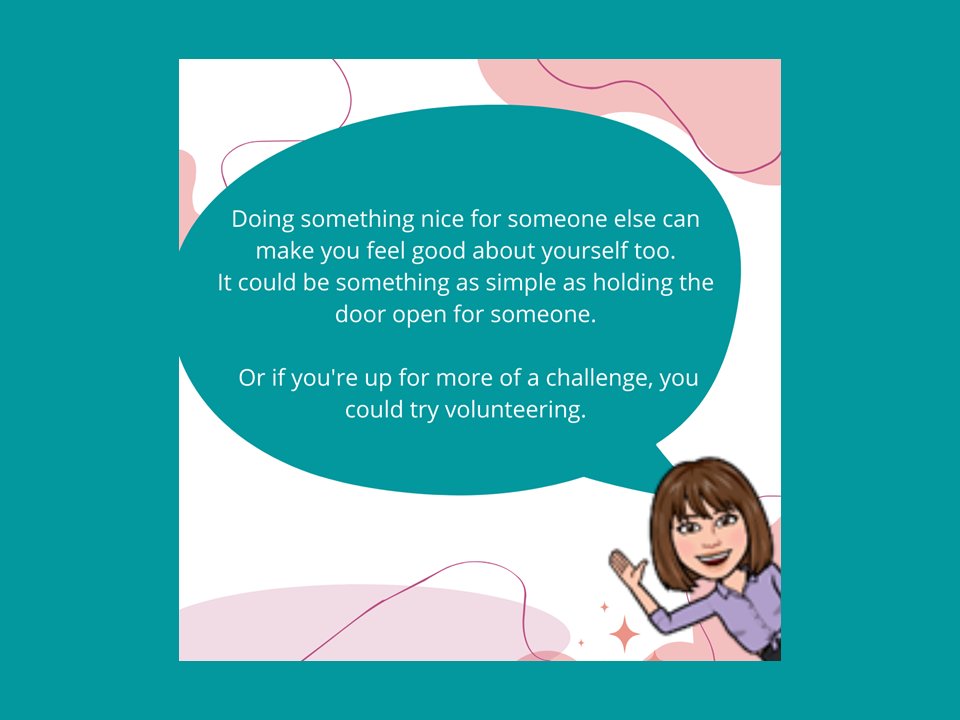 elht_ELCAS's tweet photo. Take a minute to reflect on the last time you did something nice for someone. How did you feel? What did you notice about your mood?
Helping others can give you a boost and allows you to 'grow' emotionally.
#NHS #ELHT #TEAMELCAS #CAMHS #MHST #ChildrensMentalHealthWeek #Grow https://t.co/ciy67sCIBp