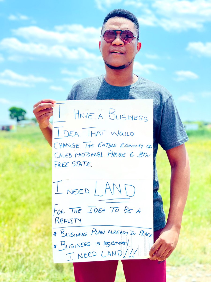 My name is Cedric an inspired black Queer young man from Caleb Mothsabi Phase 6 Bloemfontein. I have an idea that would change the economy of my township. Please retweet