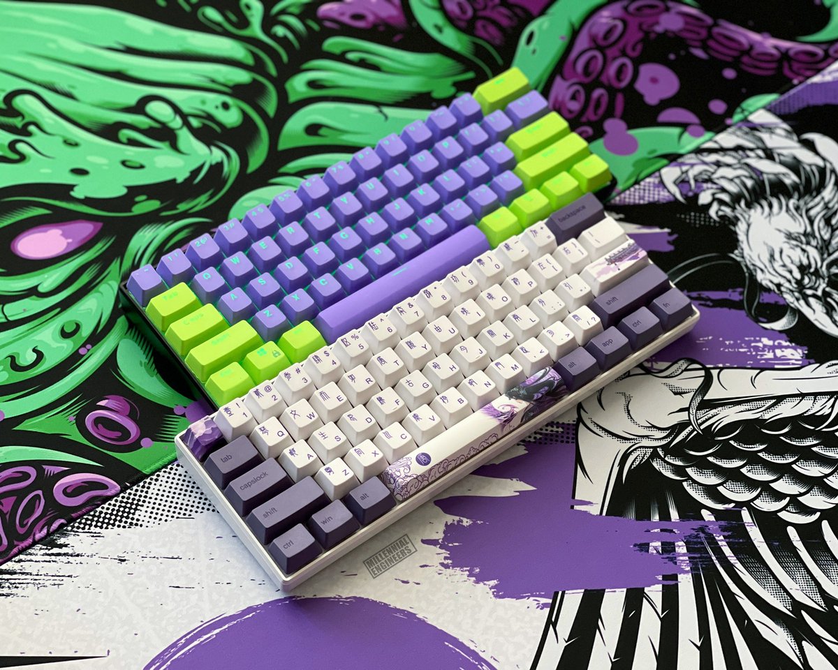 millennialencom's tweet photo. Which purple aesthetics do you like better?
💚💜 or 🤍💜

#millennialengineerscom #mechanicalkeyboards #keycaps #kraken #phoenix #mousepad #deskmat #purple #eva #purpleaesthetic #aesthetic #choice #mekaura #gamer #gamingsetup #setup #battlestation #artistic #epic #awesome https://t.co/tXe8N1CdHf