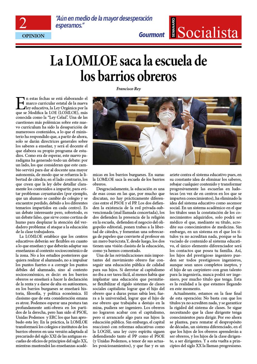 Secretaría de educación del PSLF tweet media