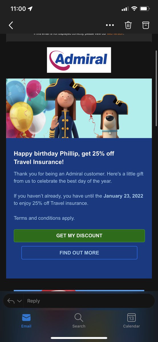 PhilSpackman's tweet photo. Thanks @AdmiralUK this was sent to me yesterday… think it’s expired. Just incase your sending out to anyone else. https://t.co/gxUtuccq80