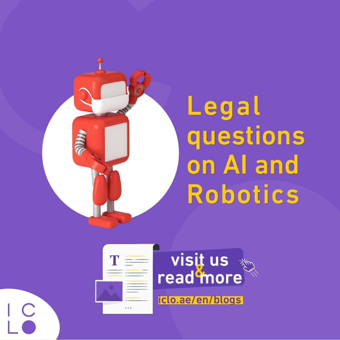 icloae's tweet photo. What Are The Typical Legal Assignments In The Area Of AI &amp; Robotics? Hassan Saeed Answers

Visit our blog for more details 😍

https://t.co/IgyZ6K6QAn

#lawblog
#uaelaw https://t.co/T4qCfaPiGh